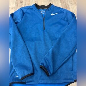 Nike Golf Zip Men's Pullover - Color: Blue/ Black, Size - Small